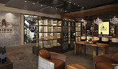 a room filled with furniture and a fire place